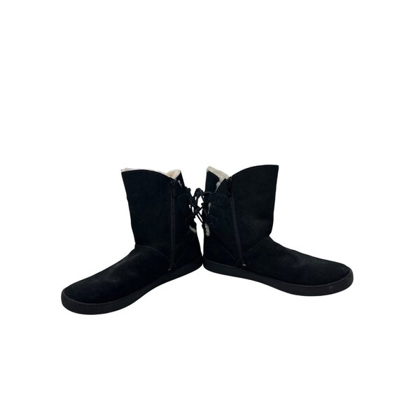 Koolaburra By Ugg Womens Shazi Short Boot Black Suede Leather Boots Size 10 - Picture 8 of 13